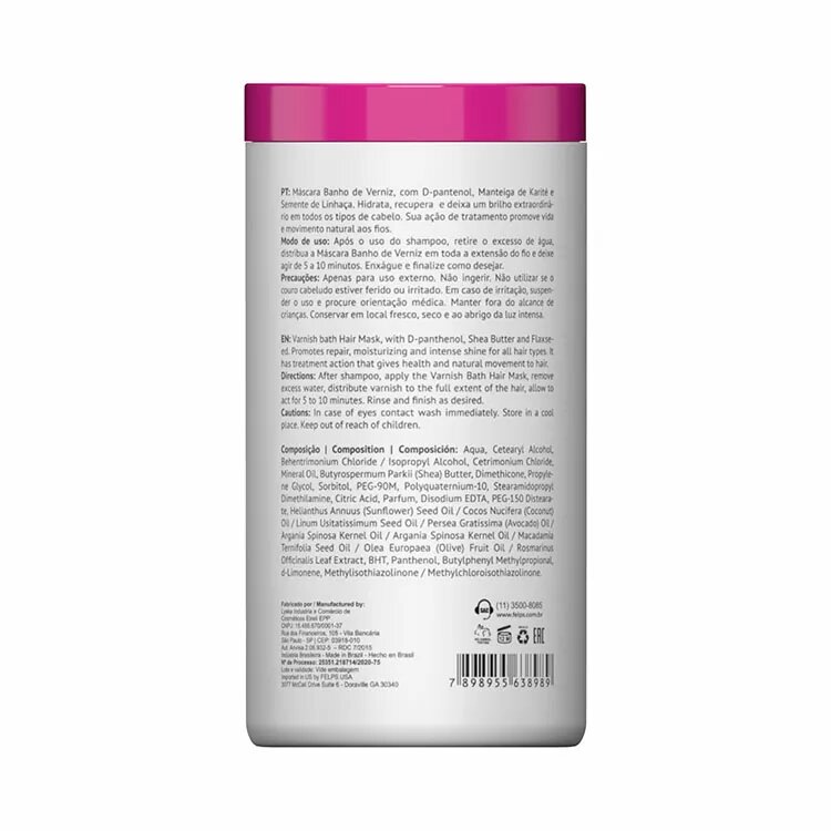 Mascarilla de Reparación Banho de Verniz 1000gr