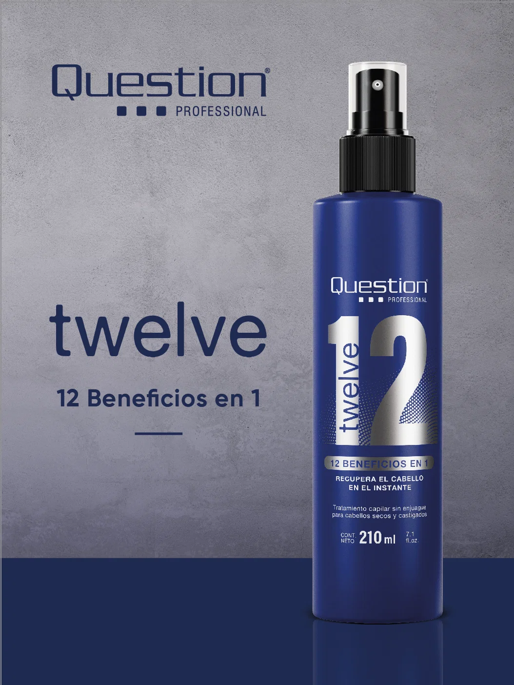 RECUPERADOR DE CABELLOS INSTANTANEO 12 TWELVE QUESTION 210 ML